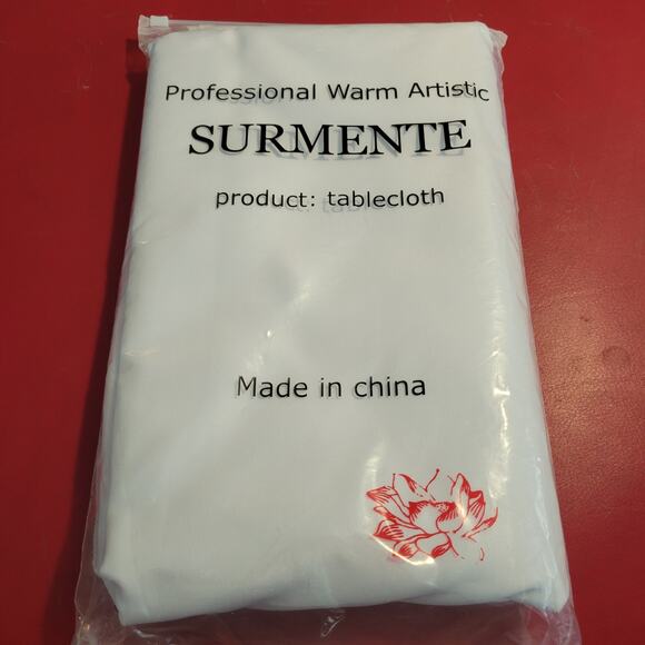 SURMENTE White Tablecloth 90 x 156 Banquet Restaurant 100% Polyester - Picture 1 of 2